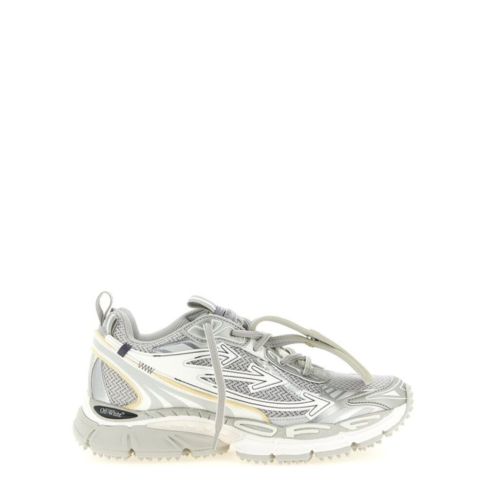 Off-White Gray Polyethylene Athletic Women's Sneakers